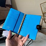 Louis Vuitton Small Ring Agenda Cover Monogram Doorman Blue R20005  - 6