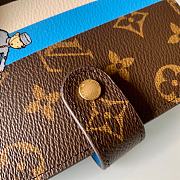 Louis Vuitton Small Ring Agenda Cover Monogram Doorman Blue R20005  - 4