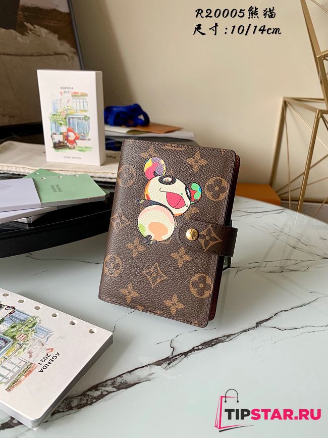 Louis Vuitton Small Ring Agenda Cover Monogram Doorman Panda R20005  - 1