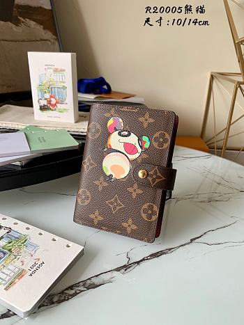 Louis Vuitton Small Ring Agenda Cover Monogram Doorman Panda R20005 