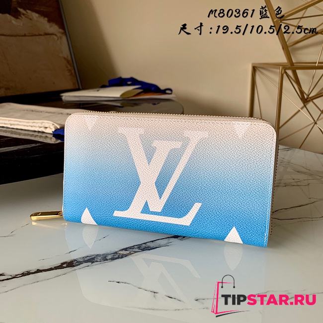 Louis Vuitton Zippy Wallet Blue M80361  - 1