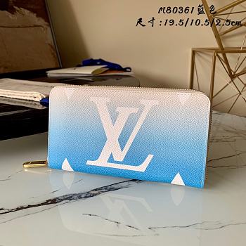 Louis Vuitton Zippy Wallet Blue M80361 