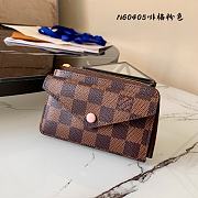 Louis Vuitton Card Holder Recto Verso Damier Ebene in Brown Pink N60405 - 1