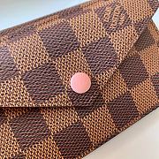 Louis Vuitton Card Holder Recto Verso Damier Ebene in Brown Pink N60405 - 2