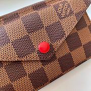 Louis Vuitton Card Holder Recto Verso Damier Ebene in Brown Red N60405 - 2