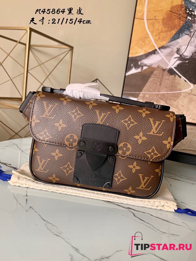 Louis Vuitton S Lock Messenger Monogram Macassar Canvas M45864  - 1