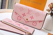 Louis Vuitton Félicie Pochette Monogram Empreinte Leather Pink M80498  - 4