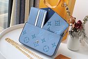 Louis Vuitton Félicie Pochette Monogram Empreinte Leather Blue M80498  - 2