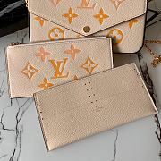 Louis Vuitton Félicie Pochette Monogram Empreinte Leather Beige M80498  - 2