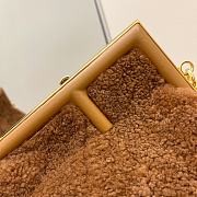 FENDI First Small Sheepskin brown leather bag 8BP129 size 26cm - 2