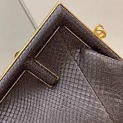 FENDI First Small Dark brown python leather bag 8BP129  - 6