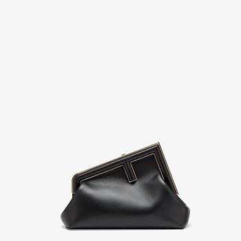 FENDI First Small Black leather bag 8BP129 size 26cm