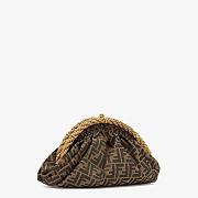 FENDI Shell Brown FF fabric pochette 8BP121  - 6