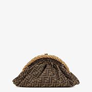 FENDI Shell Brown FF fabric pochette 8BP121  - 5