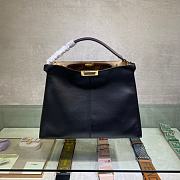 FENDI Peekaboo X-Lite Large Black leather bag 8BN304  - 1