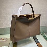 FENDI Peekaboo X-Lite Large Brown leather bag 8BN304  - 3