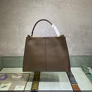 FENDI Peekaboo X-Lite Large Brown leather bag 8BN304  - 4