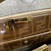FENDI Peekaboo X-Lite Large Brown leather bag 8BN304  - 6