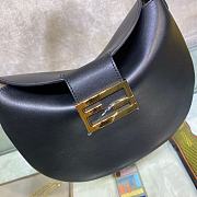 FENDI Small Croissant Black leather bag 8BR790  - 6