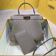 FENDI Peekaboo Iseeu Medium Gray leather bag   - 1