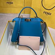 FENDI Peekaboo Iseeu Medium Blue leather bag  - 2