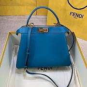 FENDI Peekaboo Iseeu Medium Blue leather bag  - 1