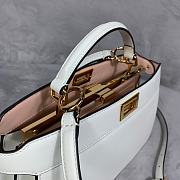 FENDI Peekaboo Iseeu East-West White leather bag 8BN323  - 2