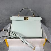 FENDI Peekaboo Iseeu East-West White leather bag 8BN323  - 1