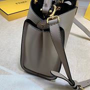 FENDI Peekaboo Essentially Dove Grey leather bag 8BN302  - 2