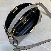 FENDI Peekaboo Essentially Dove Grey leather bag 8BN302  - 3