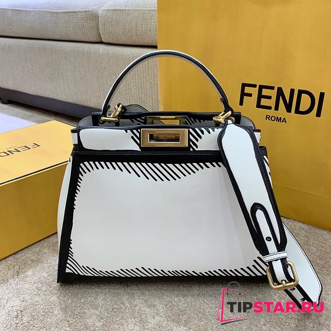 FENDI California Sky Peekaboo Iconic Medium Handbag 8BN290  - 1