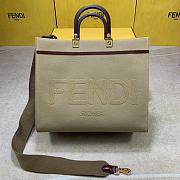 FENDI Sunshine Medium Grey leather shopper 8BH386  - 1