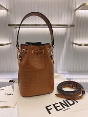FENDI  Mon Tresor Brown leather minibag 8BS010 - 2