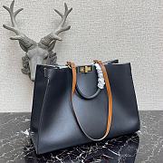 Fendi Peekaboo X Small Leather Tote in Black - 6