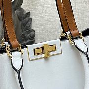 Fendi Peekaboo X Small Leather Tote in White  - 2