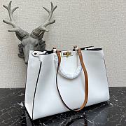 Fendi Peekaboo X Small Leather Tote in White  - 5