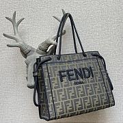 FENDI Roma Medium Shopper Tote Bag In F Letters   - 6