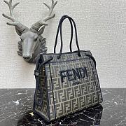 FENDI Roma Medium Shopper Tote Bag In F Letters   - 5