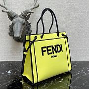 FENDI Roma Medium Shopper Tote Bag In Yellow 8BH378AD6A - 6