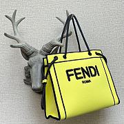 FENDI Roma Medium Shopper Tote Bag In Yellow 8BH378AD6A - 4