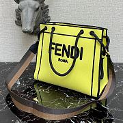 FENDI Roma Medium Shopper Tote Bag In Yellow 8BH378AD6A - 3