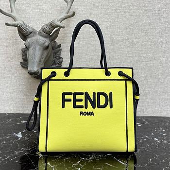FENDI Roma Medium Shopper Tote Bag In Yellow 8BH378AD6A