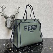 FENDI Roma Medium Shopper Tote Bag In Green 8BH378AD6A  - 6