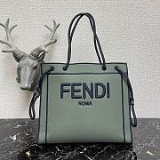 FENDI Roma Medium Shopper Tote Bag In Green 8BH378AD6A  - 1