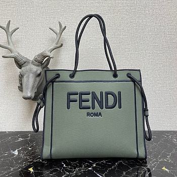 FENDI Roma Medium Shopper Tote Bag In Green 8BH378AD6A 