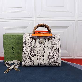 Gucci Diana small python tote bag natural color 660195 27cm