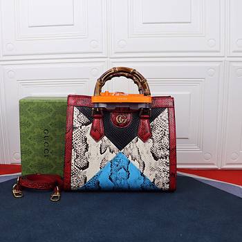 Gucci Diana small python tote bag multicolour 660195 27cm