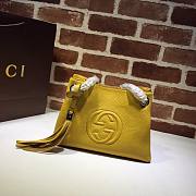 Gucci Soho leather shoulder bag yellow 387043 size 25cm - 1