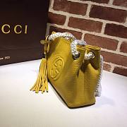 Gucci Soho leather shoulder bag yellow 387043 size 25cm - 3