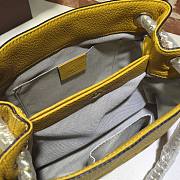 Gucci Soho leather shoulder bag yellow 387043 size 25cm - 5